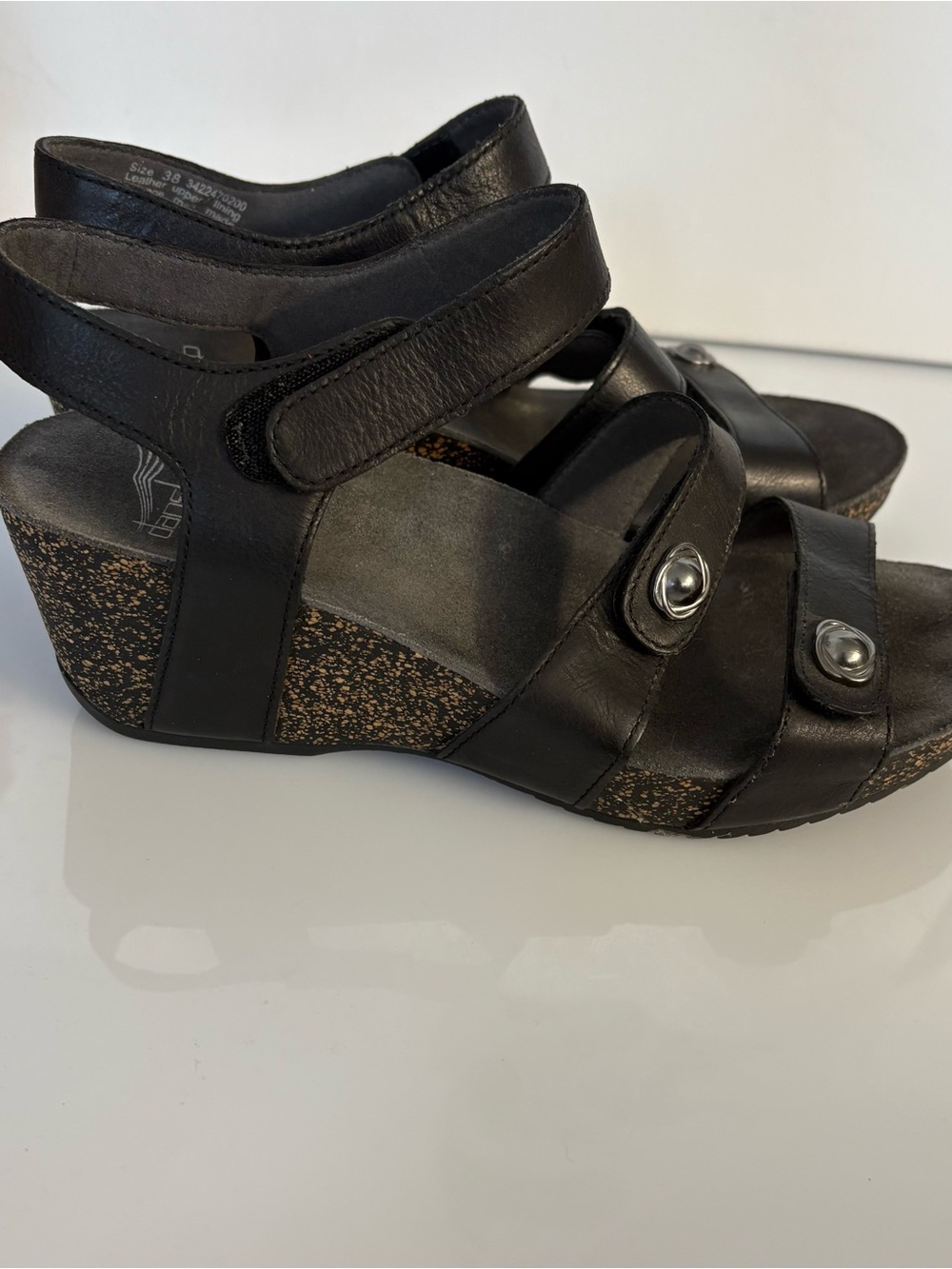 Comfort Wedge Sandals - Black